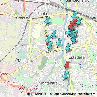 Mappa SS62, 43125 Parma PR, Italia (1.009)