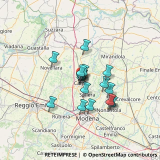 Mappa Via Staffette Partigiane, 41012 Carpi MO, Italia (10.04667)