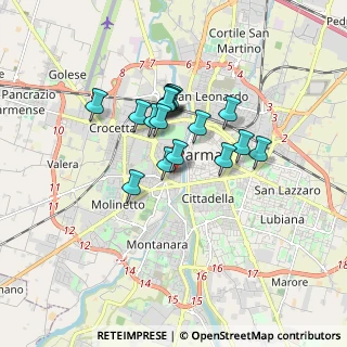 Mappa Viale Gorizia, 43125 Parma PR, Italia (1.28471)