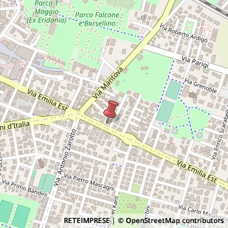 Mappa Via Emilia Est, 58/a, 43100 Parma, Parma (Emilia Romagna)