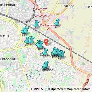 Mappa Via Scarabelli Zunti, 43122 Parma PR, Italia (0.8065)