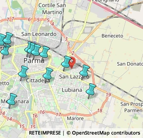 Mappa Via Scarabelli Zunti, 43122 Parma PR, Italia (2.48077)