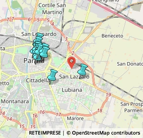 Mappa Via Scarabelli Zunti, 43122 Parma PR, Italia (1.90571)