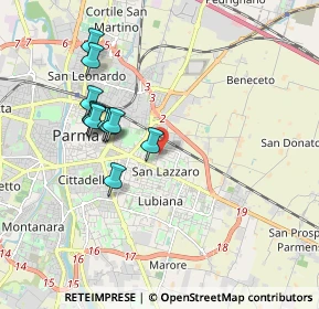 Mappa Via Scarabelli Zunti, 43122 Parma PR, Italia (1.72545)
