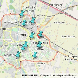 Mappa Via Scarabelli Zunti, 43122 Parma PR, Italia (1.80333)