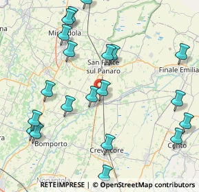 Mappa Via Per S. Felice, 41031 Camposanto MO, Italia (9.9825)