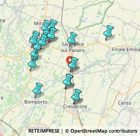 Mappa Via Per S. Felice, 41031 Camposanto MO, Italia (7.3275)
