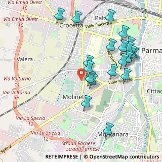 Mappa Via Silvio Pellico, 43125 Parma PR, Italia (1.0995)