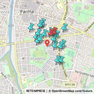 Mappa Via Paolo Racagni, 43123 Parma PR, Italia (0.3285)