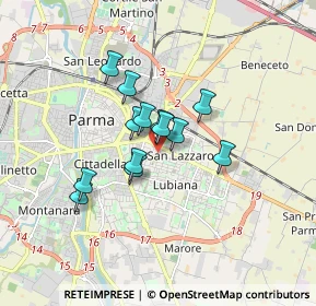 Mappa Via Benvenuto Cellini, 43123 Parma PR, Italia (1.19)