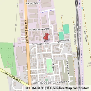 Mappa Via Circonvallazione, 27, 41031 Camposanto, Modena (Emilia Romagna)