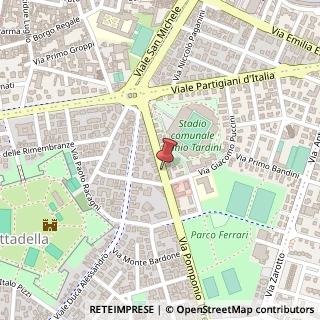 Mappa Strada Pomponio Torelli,  14, 43100 Parma, Parma (Emilia Romagna)