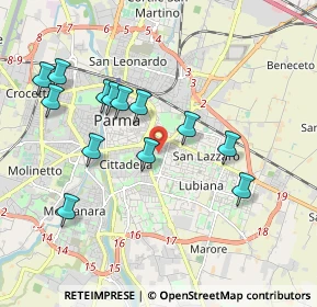 Mappa Via Primo Bandini, 43123 Parma PR, Italia (1.90769)