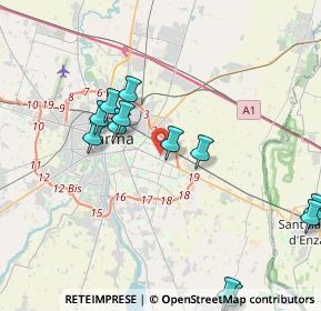 Mappa Via Quarta, 43123 Parma PR, Italia (4.38333)