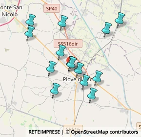 Mappa Via Santini, 35028 Piove di sacco PD, Italia (3.46714)