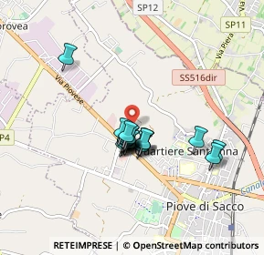 Mappa Via Santini, 35028 Piove di sacco PD, Italia (0.5835)