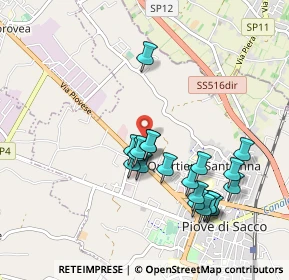 Mappa Via Santini, 35028 Piove di sacco PD, Italia (0.915)