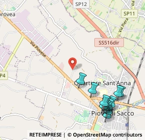 Mappa Via Santini, 35028 Piove di sacco PD, Italia (1.34583)