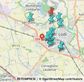 Mappa Via del Sandone, 26900 Lodi LO, Italia (1.41538)