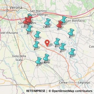 Mappa 37050 Oppeano VR, Italia (7.72733)