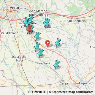 Mappa 37050 Oppeano VR, Italia (7.36333)