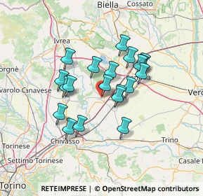 Mappa Via Gioacchino Rossini, 13043 Cigliano VC, Italia (10.9165)