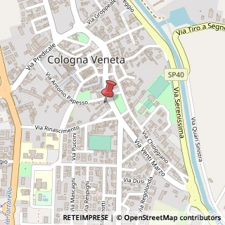 Mappa Via XX Marzo, 10, 37044 Cologna Veneta, Verona (Veneto)