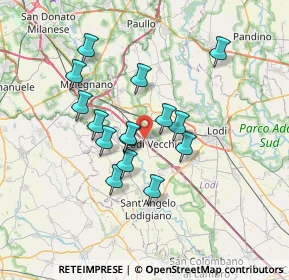 Mappa A1 - Autostrada del Sole, 26855 Melegnano MI, Italia (5.84667)