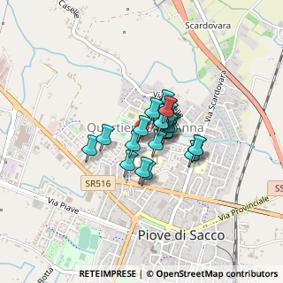 Mappa Via D'annunzio Gabriele, 35028 Piove di Sacco PD, Italia (0.21111)