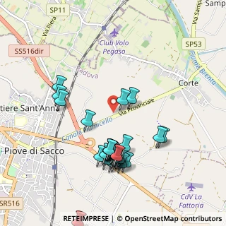 Mappa Via Provinciale per Corte, 35028 Piove di sacco PD, Italia (0.96483)
