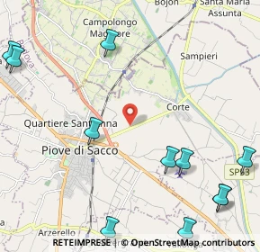 Mappa Via Provinciale per Corte, 35028 Piove di sacco PD, Italia (3.07909)
