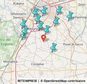 Mappa Via S. Mauro, 35020 Casalserugo PD, Italia (7.54083)