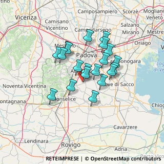 Mappa Via Palazzina, 35020 Due Carrare PD, Italia (10.6665)
