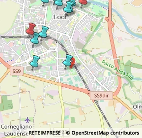Mappa Via Giuseppe Piermarini, 26900 Lodi LO, Italia (1.40615)