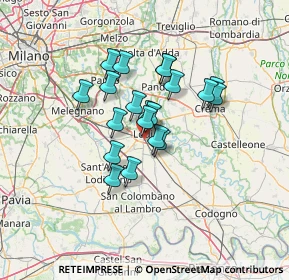Mappa Via Giuseppe Piermarini, 26900 Lodi LO, Italia (9.7415)