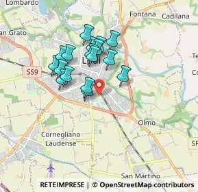 Mappa Via Giuseppe Piermarini, 26900 Lodi LO, Italia (1.42353)
