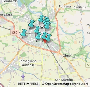 Mappa Via Giuseppe Piermarini, 26900 Lodi LO, Italia (1.22833)