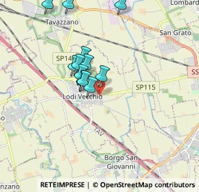 Mappa Via V. Fregoni, 26855 Lodi Vecchio LO, Italia (1.56167)