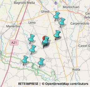 Mappa Via per le Caselle, 25023 Gottolengo BS, Italia (4.98417)