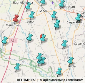 Mappa Via per le Caselle, 25023 Gottolengo BS, Italia (10.2665)