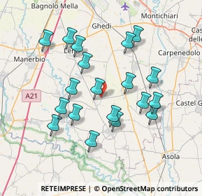 Mappa Via per le Caselle, 25023 Gottolengo BS, Italia (6.96684)