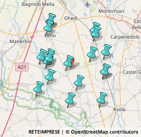 Mappa Via per le Caselle, 25023 Gottolengo BS, Italia (7.16789)