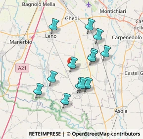 Mappa Via per le Caselle, 25023 Gottolengo BS, Italia (6.33385)