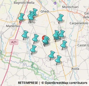 Mappa Via per le Caselle, 25023 Gottolengo BS, Italia (6.36938)