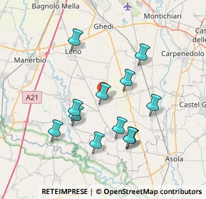 Mappa Via per le Caselle, 25023 Gottolengo BS, Italia (6.80167)