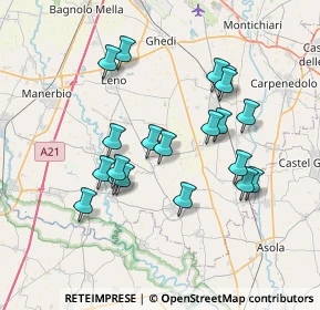 Mappa Via per le Caselle, 25023 Gottolengo BS, Italia (6.7285)
