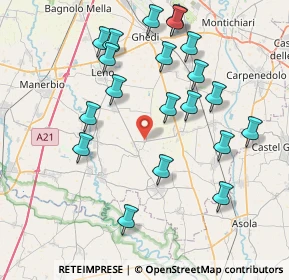 Mappa Via per le Caselle, 25023 Gottolengo BS, Italia (8.322)