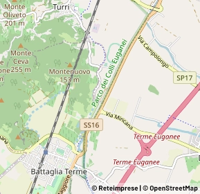 Mappa Via catajo, 35036 Battaglia Terme PD, Italia (0.99167)
