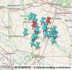 Mappa Cascina Fornace, 25027 Quinzano d'Oglio BS, Italia (10.0015)