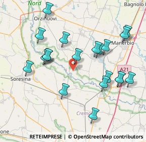 Mappa Cascina Fornace, 25027 Quinzano d'Oglio BS, Italia (8.3455)